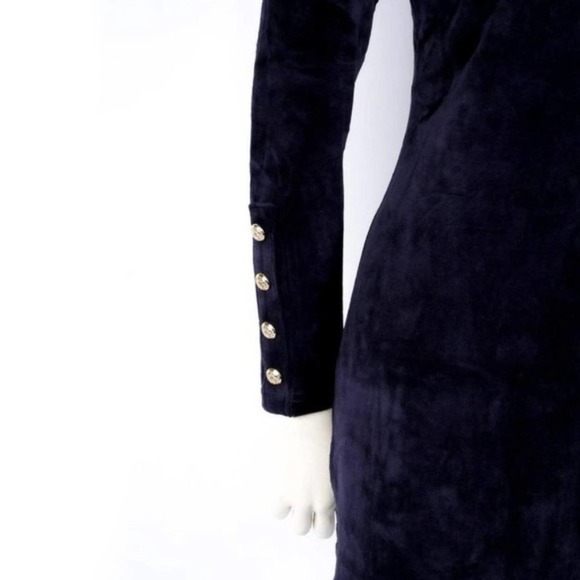 Juicy Couture Regal Sheath Velour Solid Fitted Stretch Dress - Picture 6 of 6